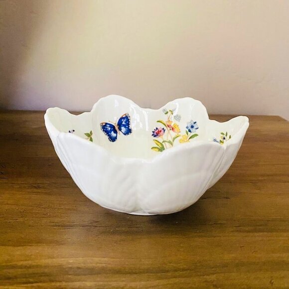 Aynsley Cottage Garden Bowl Trinket Dish Butterflies Flowers - Picture 8 of 10